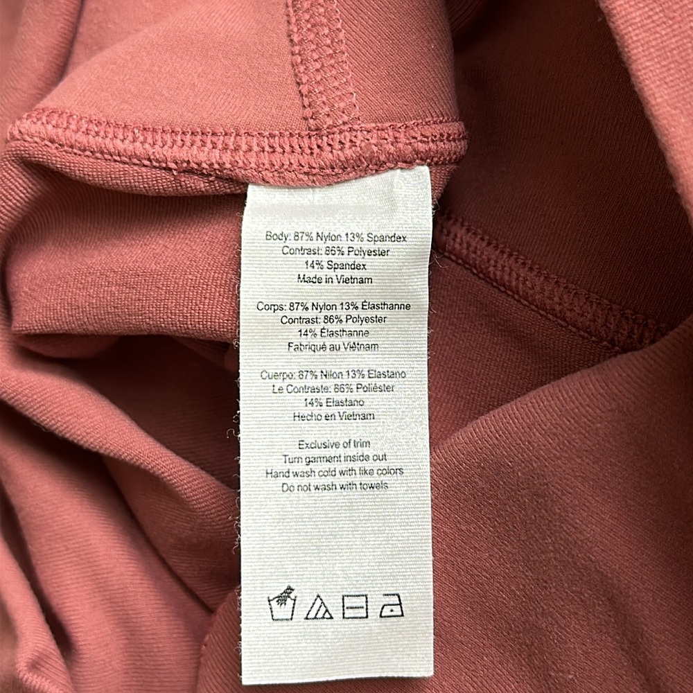 Alo High-Waisted Leggings pink moto size small - Picture 8 of 8